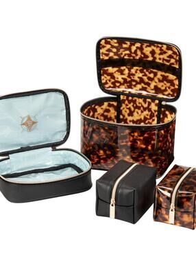 Stephanie Johnson Miami Clearly Tortoise Chloe Travel Organizer NWT Makeup